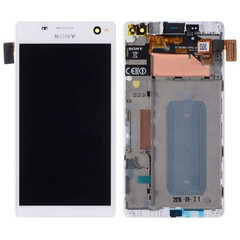 HQ OEM Sony Xperia C4 E5303 E5306 E5333 Οθόνη LCD Display Screen + Touch Screen Digitizer Οθόνη Αφής+ Frame Πλαίσιο White (Premium A+)​