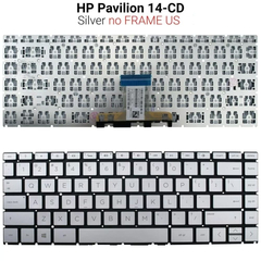 Πληκτρολόγιο hp Pavilion 14-cd no Frame us