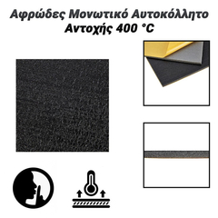 Αφρώδες Ηχομονωτικό Αυτοκόλλητο Αντοχής 400 °c