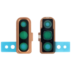 Γνήσιο Original Samsung A70 2019 SM-A705F CAMERA LENS + Frame Τζαμάκι Κάμερας Gold Χρυσό GH98-4419D