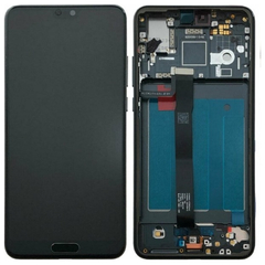 OEM HQ Huawei P20 (EML-AL00, EML-L09, EML-L09C, EML-L29, EML-L29C) Lcd Screen Display Οθόνη + Touch Screen Digitizer Μηχανισμός Αφής + Πλαίσιο Frame Bezel Black