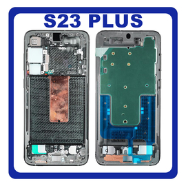 Γνήσια Original Samsung Galaxy S23+, S23 PLUS (SM-S916B, SM-S916B/DS) LCD Front Housing LCD Middle Frame Bezel Plate Μεσαίο Πλαίσιο Green Πράσινο GH96-15838C (Service Pack By Samsung)
