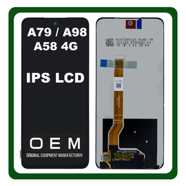 HQ OEM Συμβατή Με Oppo A79 (CPH2553, CPH2557) / Oppo A98 (CPH2529) / Oppo A58 4G (CPH2577) IPS LCD Display Assembly Screen Οθόνη + Touch Screen Digitizer Μηχανισμός Αφής Black Μαύρο (Premium A+)