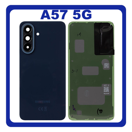 Γνήσια Original Samsung Galaxy A57 5G (SM-A576B, SM-A576B/DS) Rear Back Battery Cover Πίσω Καπάκι Πλάτη Μπαταρίας + Camera Lens Τζαμάκι Κάμερας Blue Navy Μαύρο GH82-39158B (Service Pack By Samsung)