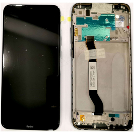 Γνήσιο Original Xiaomi Redmi Note 8, Note8 Lcd Screen Display Οθόνη + Touch Screen Digitizer Μηχανισμός Αφής + Πλαίσιο Frame White Λευκό (Service Pack By Xiaomi)