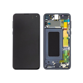 Γνήσια Original Samsung Galaxy S10e , SM-G970F G970 Οθόνη LCD Display Screen + Touch Screen DIgitizer Μηχανισμός Αφής + Frame Πλαίσιο Blue GH82-18852C
