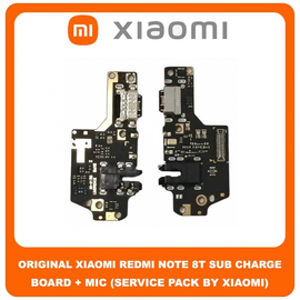 Original Γνήσιο Xiaomi Redmi Note 8T, Redmi Note8T (M1908C3XG) Καλωδιοταινία Φόρτισης SUB Charging Board (Charge Connector Dock Flex) + Mic Μικρόφωνο (Service Pack By Xiaomi)