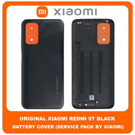 Original Γνήσιο Xiaomi Redmi 9T , Redmi9T (J19S, M2010J19SG, M2010J19SY) Rear Back Battery Cover Πίσω Κάλυμμα Καπάκι Μπαταρίας Black Μαύρο (Service Pack By Xiaomi)