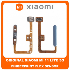 Γνήσιο Original Xiaomi Mi 11 Lite 5G (M2101K9G, M2101K9C, M2101K9R) Fingerprint Flex Sensor Αισθητήρας Δακτυλικού Αποτυπώματος Blue Μπλε (Service Pack By Xiaomi)