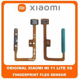 Γνήσιο Original Xiaomi Mi 11 Lite 5G (M2101K9G, M2101K9C, M2101K9R) Fingerprint Flex Sensor Αισθητήρας Δακτυλικού Αποτυπώματος Green Πράσινο (Service Pack By Xiaomi)