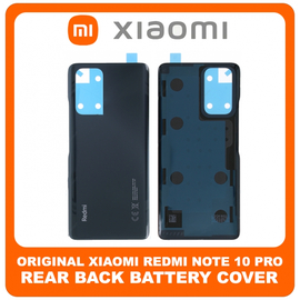 Γνήσια Original Xiaomi Redmi Note 10 Pro, Redmi Note 10Pro (M2101K6G, M2101K6R) Rear Back Battery Cover Πίσω Κάλυμμα Καπάκι Πλάτη Μπαταρίας Onyx Gray Μαύρο 55050000US4J (Service Pack By Xiaomi)