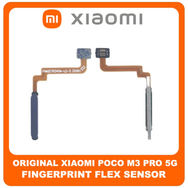 Γνήσια Original Xiaomi Poco M3 Pro 5G, Poco M3Pro 5G (M2103K19PG, M2103K19PI) Fingerprint Flex Sensor Αισθητήρας Δακτυλικού Αποτυπώματος Cool Blue Μπλε (Service Pack By Xiaomi)