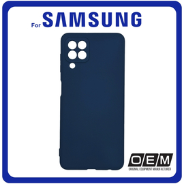 Θήκη Πλάτης - Back Cover, Silicone Σιλικόνη Matt TPU Dark Blue For Samsung A22 4G