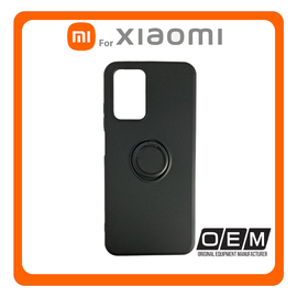 Θήκη Πλάτης - Back Cover, Silicone Σιλικόνη Finger Grip TPU Black Μαύρο For Xiaomi Redmi Note 10 Pro/10 Pro Max