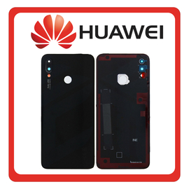 HQ OEM Συμβατό Για Huawei P Smart+, P Smart Plus (POT-LX1T) Rear Back Battery Cover Πίσω Κάλυμμα Καπάκι Πλάτη Μπαταρίας + Camera Lens Τζαμάκι Κάμερας Midnight Black Μαύρο (Grade AAA+++)