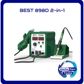 BEST 898D 2-in-1 Σταθμός Κόλλησης Θερμού Αέρα και Στυλό Κόλλησης Με Ψηφιακές Ενδείξεις Digital Hot Air Gun Soldering Station