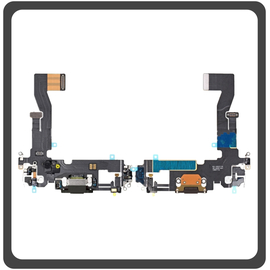 HQ OEM Συμβατό Με Apple iPhone 12 (A2403, A2172) iPhone 12 Pro (A2407, A2341 ) Charging Dock Connector Lightning Flex Καλωδιοταινία Κονέκτορας Φόρτισης + Microphone Μικρόφωνο Graphite Μαύρο (Premium A+​)