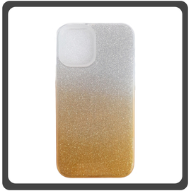 Θήκη Πλάτης - Back Cover, Silicone Σιλικόνη Glitter Powder Gold Χρυσό For iPhone 12 Mini​