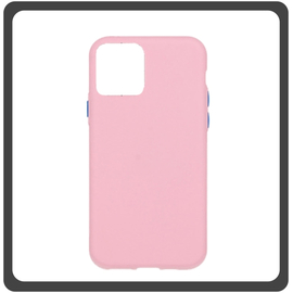 Θήκη Πλάτης - Back Cover, Solid Silicone Σιλικόνη TPU Light Pink Ροζ For iPhone 12 mini​
