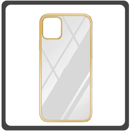 Θήκη Πλάτης - Back Cover, Silicone Σιλικόνη Electro Gold Χρυσό For iPhone 11 Pro