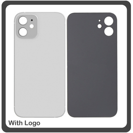HQ OEM Συμβατό Για Apple iPhone 12 Mini, iPhone 12Mini (A2399, A2176, A2398) Rear Back Battery Cover with Camera Big Hole Πίσω Κάλυμμα Πλάτη Καπάκι Μπαταρίας White Άσπρο (Premium A+​)