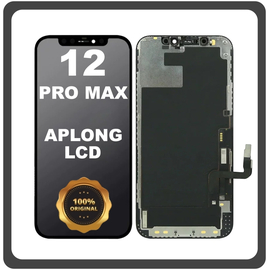 Original For Apple iPhone 12 Pro Max, iPhone 12 ProMax (A2411, A2342) APLONG LCD Display Screen Assembly Οθόνη + Touch Screen Digitizer Μηχανισμός Αφής Black Μαύρο (Lifetime Warranty Για Συνεργατες B2B​)