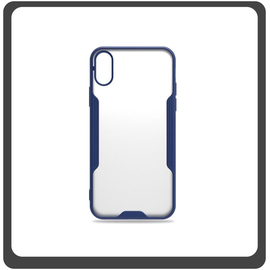 Θήκη Πλάτης - Back Cover, Silicone Σιλικόνη TPU-Rimmed Acrylic Protective Case Blue Μπλε For iPhone XS Max