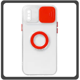 Θήκη Πλάτης - Back Cover, Silicone Σιλικόνη Dazzling Sliding Window Red Κόκκινο For iPhone XS Max