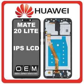 HQ OEM Συμβατό Με Huawei Mate 20 Lite (SNE-AL00, SNE-LX1) IPS LCD Display Screen Assembly Οθόνη + Touch Screen Digitizer Μηχανισμός Αφής + Frame Bezel Πλαίσιο Σασί Black Μαύρο (Premium A+)