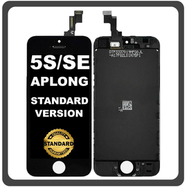 HQ OEM Συμβατό Με Apple iPhone 5s (A1453, A1457), iPhone SE (A1662, A1723) APLONG Standard Version LCD Display Screen Assembly Οθόνη + Touch Screen Digitizer Μηχανισμός Αφής Black Μαύρο (Premium A+) (Lifetime Warranty Για Συνεργάτες B2B​)