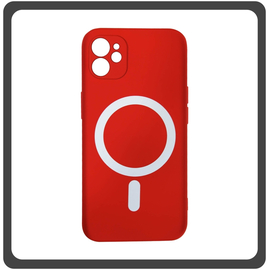 Θήκη Πλάτης - Back Cover, Silicone Σιλικόνη Fine Hole TPU Magnetic Case 2.0mm Red Κόκκινο For iPhone 11