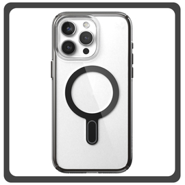 Θήκη Πλάτης - Back Cover, Silicone Σιλικόνη Pattern Plated Magnetic Case Black Μαύρο For iPhone 14 Pro