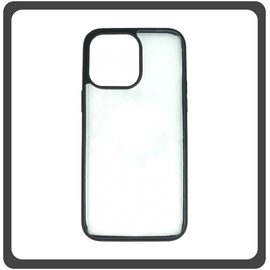 Θήκη Πλάτης - Back Cover, Silicone Σιλικόνη TPU-Rimmed Acrylic Protective Case Black Μαύρο For iPhone 11 Pro