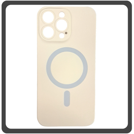 Θήκη Πλάτης - Back Cover, Silicone Σιλικόνη Liquid Silicone Magnetic Protection Case White Άσπρο For iPhone 14 Pro Max