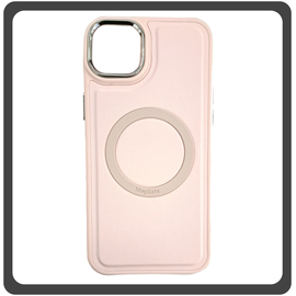 Θήκη Πλάτης - Back Cover, Silicone Σιλικόνη Liquid Magnetic Skin Protection Case Pink Ροζ For iPhone 14 Plus