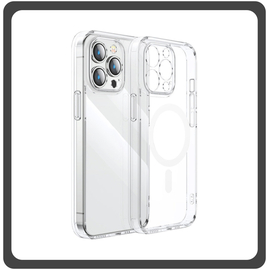 Θήκη Πλάτης - Back Cover, Silicone Σιλικόνη Fine Hole TPU Magnetic Case Transparent Διάφανο For iPhone 13 Pro Max