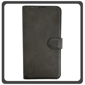 Θήκη Book, Leather Δερματίνη Flap Wallet Case with Clasp Gray Γκρι For iPhone 13 Pro Max
