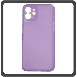 Θήκη Πλάτης - Back Cover, Silicone Σιλικόνη Ultra Thin Feather Case Purple Μωβ For iPhone 12