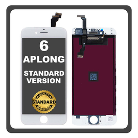 HQ OEM Συμβατό Με Apple iPhone 6, iPhone6 (A1549, A1586) APLONG Standard Version LCD Display Screen Assembly Οθόνη + Touch Screen Digitizer Μηχανισμός Αφής White Άσπρο (Premium A+) (0% Defective Returns)