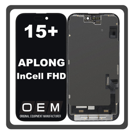 HQ OEM Συμβατό Με For Apple iPhone 15 Plus, iPhone 15+ (A3094, A2847) APLONG InCell FHD LCD Display Screen Assembly Οθόνη + Touch Screen Digitizer Μηχανισμός Αφής Black Μαύρο (Premium A+) (Lifetime Warranty Για Συνεργατες B2B​)
