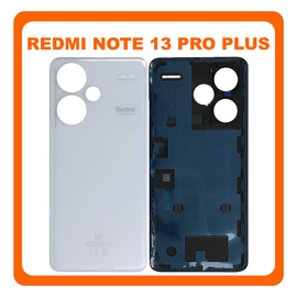 Γνήσια Original Xiaomi Redmi Note 13 Pro Plus 5G, Redmi Note 13 Pro+ 5G (23090RA98C, 23090RA98G) Rear Back Battery Cover Πίσω Κάλυμμα Καπάκι Πλάτη Μπαταρίας Moonlight White Άσπρο (Service Pack By Xiaomi)