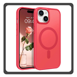 Θήκη Πλάτης - Back Cover, Silicone Σιλικόνη Red Κόκκινο Frozen Mag Case For iPhone 15 Plus