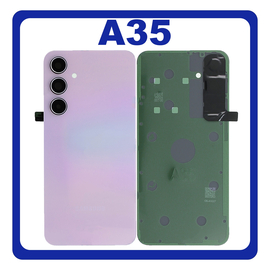 HQ OEM Συμβατό Με Samsung Galaxy A35 5G (SM-A356E, SM-A356E/DS) Rear Back Battery Cover + Camera Lens Πίσω Κάλυμμα Καπάκι Πλάτη Μπαταρίας + Τζαμάκι Κάμερας Lilac Ροζ (Premium A+)