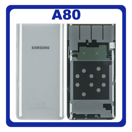 Γνήσια Original Samsung Galaxy A80 (SM-A805F, SM-A8050, SM-A805X, SM-A805N) Rear Back Battery Cover Πίσω Κάλυμμα Καπάκι Πλάτη Μπαταρίας Ghost White Ασημί GH82-20055B (Service Pack By Samsung)