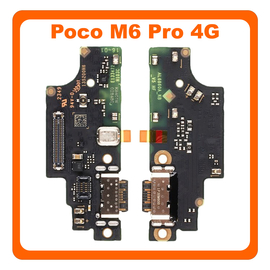 Γνήσια Original Poco M6 Pro 4G (2312FPCA6G) USB Type-C Charging Dock Connector Flex Sub Board, Καλωδιοταινία Υπό Πλακέτα Φόρτισης + Microphone Μικρόφωνο 5600040N6P00 (Service Pack By Xiaomi)