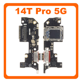 Γνήσιο Original Xiaomi 14T Pro 5G (2407FPN8EG) USB Type-C Charging Dock Connector Flex Sub Board, Καλωδιοταινία Υπό Πλακέτα Φόρτισης + Microphone Μικρόφωνο + Sim Reader Αναγνώστης Κάρτας Sim 56001400N1200 (Service Pack By Xiaomi)
