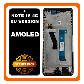 Γνήσια Original Xiaomi Redmi Note 15 4G (2510DRA23E) EU Version AMOLED LCD Display Screen Assembly Οθόνη + Touch Screen Digitizer Μηχανισμός Αφής + Frame Bezel Πλαίσιο Σασί Black Purple Μωβ 560004000P700 (Service Pack By Xiaomi)