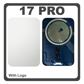 HQ OEM Συμβατό Με Apple 17 Pro (A3256, A3523) Rear Back Battery Cover Πίσω Κάλυμμα Καπάκι Πλάτη Μπαταρίας + Magnet Μαγνήτης Silver Ασημί (Premium A+)