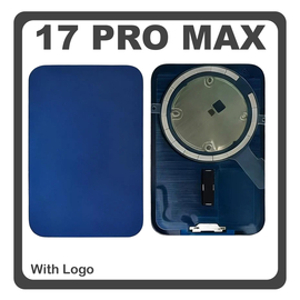 HQ OEM Συμβατό Με Apple 17 Pro Max (A3526, A3257) Rear Back Battery Cover Πίσω Κάλυμμα Καπάκι Πλάτη Μπαταρίας + Magnet Μαγνήτης Blue Μπλε (Premium A+)