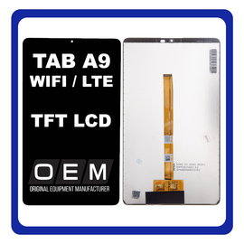 HQ OEM Συμβατό Με Samsung Galaxy Tab A9 Wifi 8.7" (SM-X110) / Tab A9 LTE 8.7" (SM-X115) TFT LCD Display Screen Assembly Οθόνη + Touch Screen Digitizer Μηχανισμός Αφής Black Μαύρο (Premium A+)